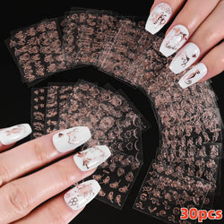 20Pcs Holographic Butterfly Nail Sticker Laser Gold & Sliver Butterfly Adhesive Decal 8.5x6cm 3D Glitter Foil DIY Manicure Decor (Online Order Only)