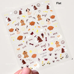 Charm Retro Bear Candy Cake Bowknot Rabbit Bunny Strawberry Footprint Muffin 3D Adhesive Nail Art Stickers Chic Manicure Decals (ONLINE ORDER ONLY)