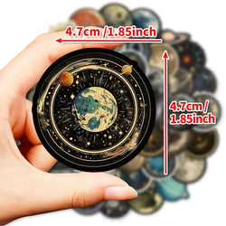 50pcs Retro Space Station Graffiti Stickers for Helmet, Desktop, Wall Decoration, DIY Wholesale (Online Order Only)