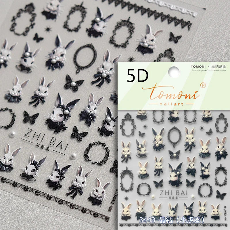 Halloween Ghost Pumpkin Bat Coffin Cat Spider Demon Jelly Self Adhesive Nail Art Sticker Terrifying Candy Candle Manicure Decals (ONLINE ORDER ONLY)