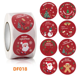500/rolls Stickers Merry Christmas roll Self-Adhesive Label Sealing Decorative Stickers Office Stationery (ONLINE ORDER ONLY)