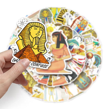 10/50pcs Egypt Pyramid Sphinx Stickers For Suitcase Skateboard Laptop Luggage Fridge Phone Car Styling DIY Decal Pegatinas (ONLINE ORDER ONLY)