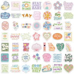 10/30/50/100PCS Cute Girls Danish Pink Inspirational Stickers Ins Cartoon Decal Toy DIY Phone Motorcycle Bike Guitar Car Sticker (ONLINE ORDER ONLY)