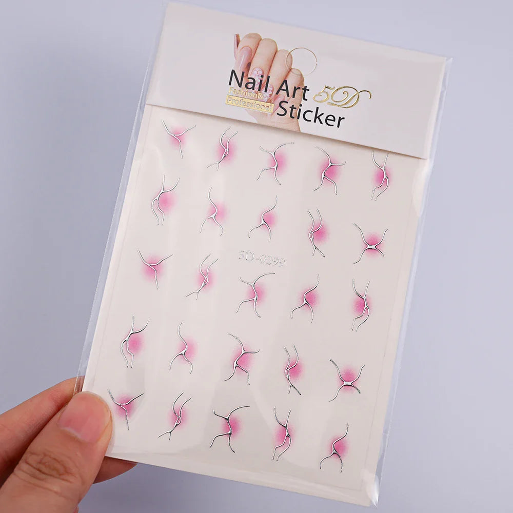 3D Blush Gradient Nail Art Stickers 12-Colors Aha Self-adhesive Rainbow Jelly Slider Japanese Style Translucent Gel Polish Wraps (ONLINE ORDER ONLY)