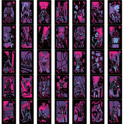 10/30/72PCS Dark Tarot Cards Purple Cool Stickers Decoration For Phone Laptop Notebook Skateboard Bike Car Wall Decals Toys Gift (ONLINE ORDER ONLY)