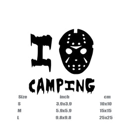 "CAMPING"Stickers,mask  jason creative funny decal high quality sticker for cars trucks motorcycles &laptops! (ONLINE ORDER ONLY)