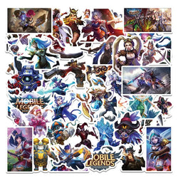 50pcs Mobile Legends Stickers for Laptop, Phone, Car, Scooter, Water Bottle, Suitcase, Refrigerator, Stationery (ONLINE ORDER ONLY)
