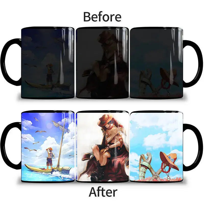One Piece Color Changing Mug: Nika Luffy & Ace Magic Cup (ONLINE ORDER ONLY)