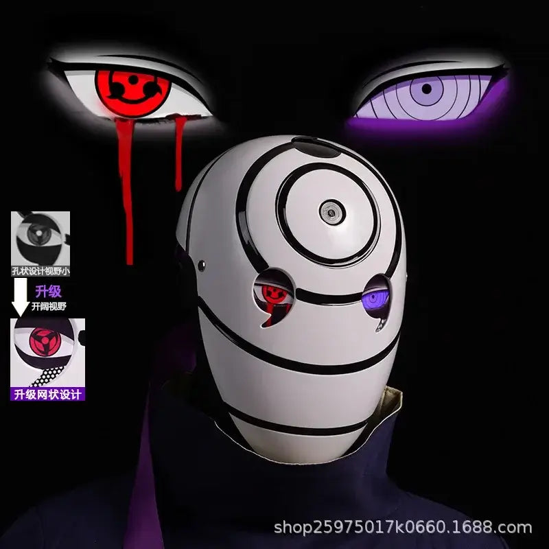 Obito Cosplay Mask: High Gloss Akatsuki Anime Prop