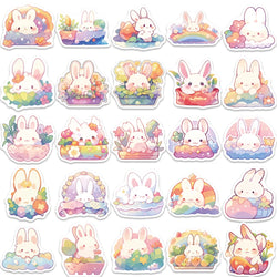 10/30/50pcs Funny Cute Rainbow Rabbit Graffiti Stickers Kawaii Decals Laptop Phone Notebook Decoration Kids Classic Toy Sticker (ONLINE ORDER ONLY)