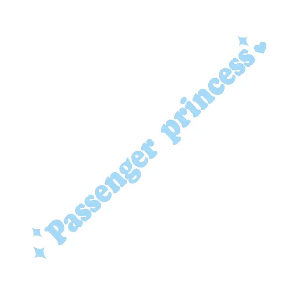 The Text Car Stickers Passenger Princess Interior Decoration Rear View Mirror Fashion Stickers Creative Sport PVC Vinyl Decals (ONLINE ORDER ONLY)