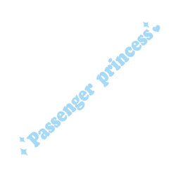 The Text Car Stickers Passenger Princess Interior Decoration Rear View Mirror Fashion Stickers Creative Sport PVC Vinyl Decals (ONLINE ORDER ONLY)