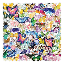 Butterfly Cartoon Stickers: 10/30/50/103PCS for Laptop, Luggage, Snowboard, DIY Decals (ONLINE ORDER ONLY)