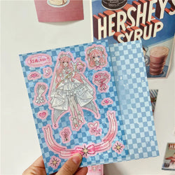 Cute Retro Comic Girl Stickers Diary Scrapbooking DIY Album Decoration Sticker Couple Aesthetic Kawaii Stationery Stick Label (ONLINE ORDER ONLY)