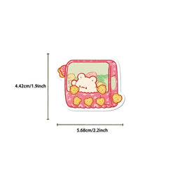 10/30/50PCS Cute Pink Food PVC Sticker Aesthetic Children's Decoration Scrapbooking Korean Stationery School Supplies for Kids (ONLINE ORDER ONLY)