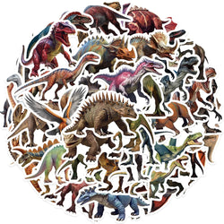 Jurassic Dinosaur Cartoon Stickers Decals for Skateboard Laptop Car Kids Toy (Online Order Only)