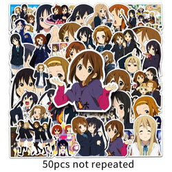 K-ON! Graffiti Stickers Pack - 50pcs for Helmets, Desktops, Walls, DIY Decoration Wholesale (Online Order Only)