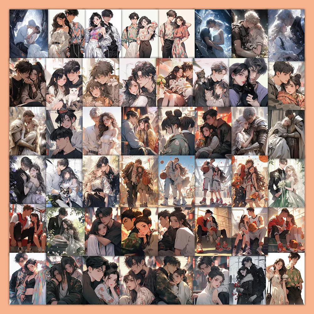 Anime Couple Stickers for Phone, Laptop, Luggage, Skateboard - 10/30/60PCS (Online Order Only)