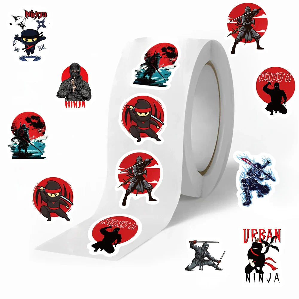 500Pcs/Roll The Ninja Game Sticker Seal Labels Cute Stationery Sticker Scrapbooking for Craft Birthday Party Gift Packaging (ONLINE ORDER ONLY)