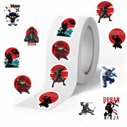 500Pcs/Roll The Ninja Game Sticker Seal Labels Cute Stationery Sticker Scrapbooking for Craft Birthday Party Gift Packaging (ONLINE ORDER ONLY)