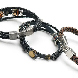 Anime Woven Cowhide Bracelet – Multilayer Buckle Gift (ONLINE ORDER ONLY)