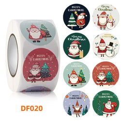 500/rolls Stickers Merry Christmas roll Self-Adhesive Label Sealing Decorative Stickers Office Stationery (ONLINE ORDER ONLY)
