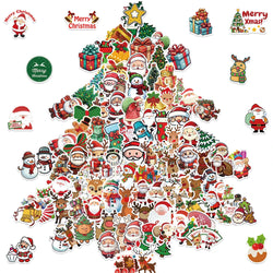 Merry Christmas Gift Stickers 50/100/200PCS Decorative DIY Self-Adhesive Party Decals (Online Order Only)