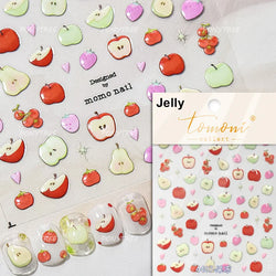 Bear Bowknot Bag Dessert Apple Core Earphone Cup Tulip Cherry Milk Cake Cookies Flower Adhesive Nail Art Stickers Manicure Decal (ONLINE ORDER ONLY)