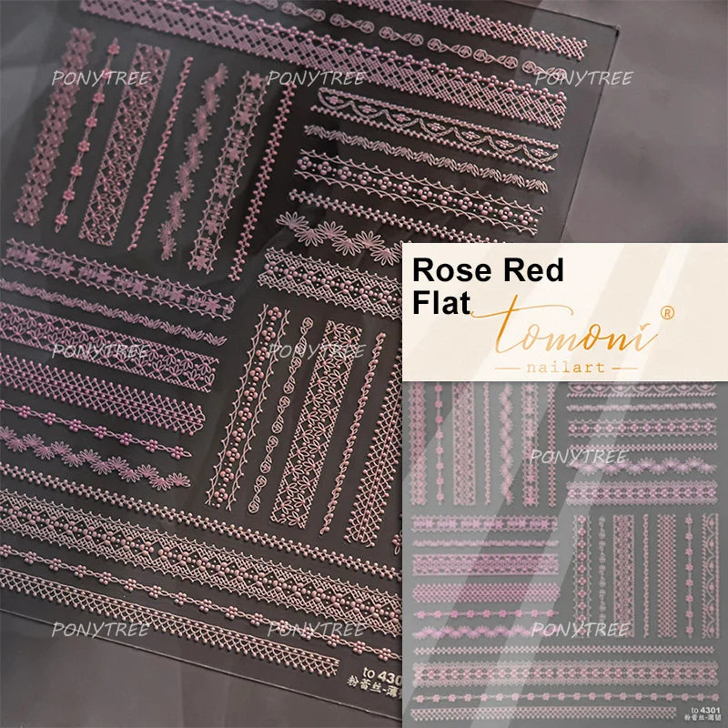 Geometric Grid Square Butterfly Snow Star Metal Self Adhesive Nail Art Sticker Snowflake Rhinestone Manicure Decal Nail Supplies (ONLINE ORDER ONLY)