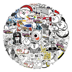 Battle Cats Stickers Pack: Laptop, Guitar, Phone, Car, Bike, Skateboard Decals (Online Order Only)