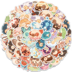 50PCS Kawaii Cartoon Sheep Stickers for Luggage, Phone, Laptop, Guitar, Kids Toy (Online Order Only)