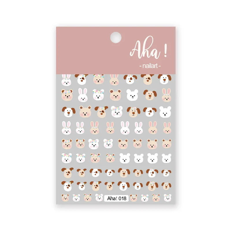 Japanese Style Little Daisy 3D Nail Stickers Summer White Florals Petals Flowers Back Glue Decals Cute Five Petals Manicure Tips (ONLINE ORDER ONLY)