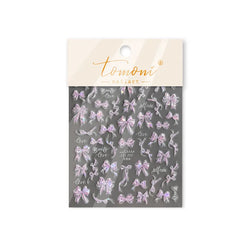 Dreamy Shiny Bowknot Ribbon Lace Delicate Tie Charming 5D Nail Art Decoration Sticker Self Adhesive Manicure Decal DIY Wholesale (ONLINE ORDER ONLY)