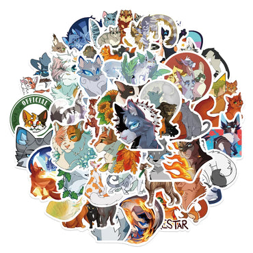 10/52pcs Cartoon Warriors Cats Stickers For Car Laptop Waterproof Decal Graffiti Sticker for Kids Toys Gifts 2023 (ONLINE ORDER ONLY)