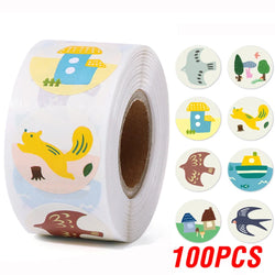 100-500pcs Reward Stickers Teachers Encourage Labels for Kid Motivational Stickers Cute Animals for Students Stationery Labels (ONLINE ORDER ONLY)