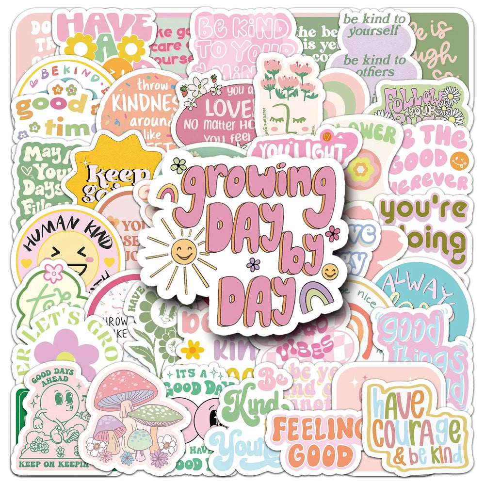 50Pcs Pink Cartoon Waterproof Vinyl Stickers for Skateboard Snowboard (Online Order Only)