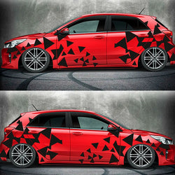 Angular Shape Sticker For Car Motorcycle Sticker Decoration Side Camouflage Kit Wrap Camo Tuning Styling Waterproof Vinyl Decals (ONLINE ORDER ONLY)