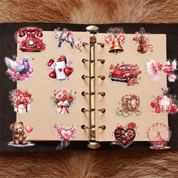 50PCS Kawaii Red Love PET Sticker Aesthetic Decoration Scrapbooking Stationery DIY Hand Accounting Supplies for Kids (ONLINE ORDER ONLY)