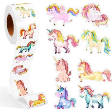 100-500pcs Cartoon Animal Unicorn Sticker kids Reward Sticker Gift Decoration Label Encouragement Student Stationery Stickers (ONLINE ORDER ONLY)