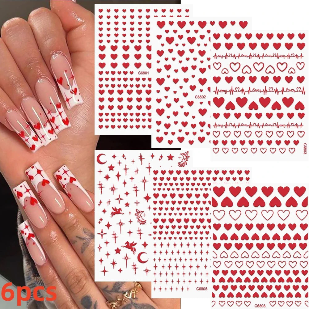 6 Sheets Moon/Star Nail Art Sticker Adhesive Gold Color Sticker Sheets Universal Constellation Shapes Sticker Art Decoration (ONLINE ORDER ONLY)