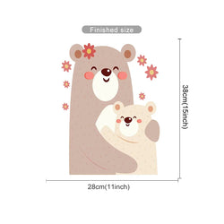 Cartoon Bear Flower Wall Stickers for Girls Room Decor (ONLINE ORDER ONLY)