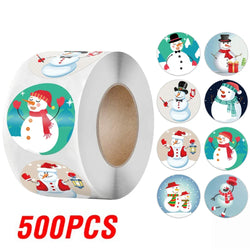 100-500Pcs New 1 Inch Christmas Theme Seal Labels Stickers For DIY Gift Baking Package Envelope Stationery Decoration (ONLINE ORDER ONLY)
