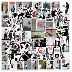 Banksy Graffiti Art Stickers for Phone, Laptop, Luggage, Skateboard - Fun Gift for Kids (Online Order Only)