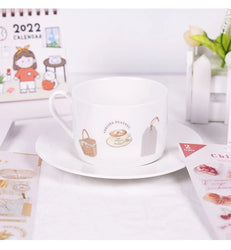 2pcs Japanese Cute Bear Strawberry Flower Landscaping Stickers Scrapbooking Junk Journal Planner Collage Material Stationery (ONLINE ORDER ONLY)