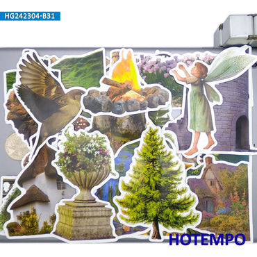 10/30Pieces Realistic Rustic Style Village Mountain Scenery Travel Stickers for Phone Scrapbook Diary Luggage Car Laptop Sticker (ONLINE ORDER ONLY)