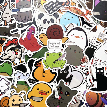 10/60PCS Funny Animal Vinyl Decal Stickers for Kids Toys, Scrapbook, Car, Phone, Laptop, Skateboard (ONLINE ORDER ONLY)