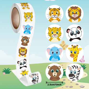 100-500pcs Reward Encouraging Graphic Stationery Animal Sticker Kindergarten School Students Child Teacher Cartoon Cute Sticker (ONLINE ORDER ONLY)
