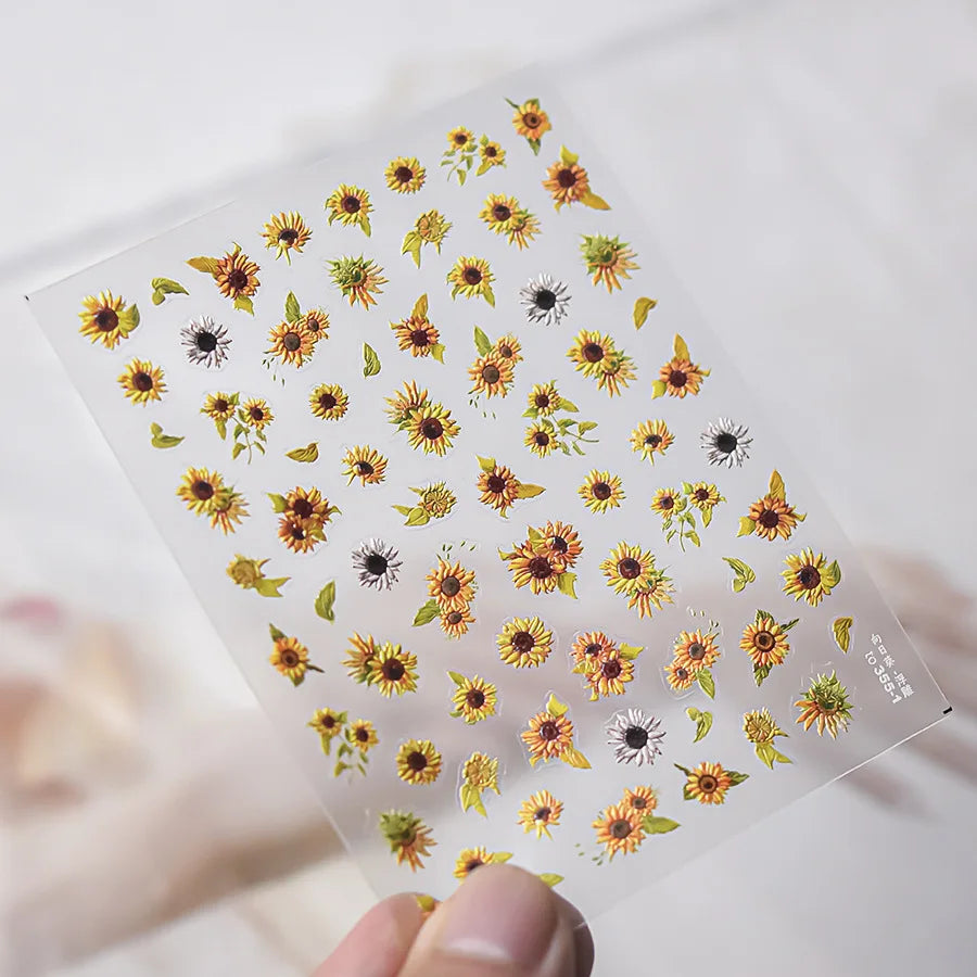 Charming Sunflower Rabbit Pumpkin Squirrel Pinecone Deciduous Produce Good Harvests Cookie Nail Art Sticker Decoration Decals (ONLINE ORDER ONLY)