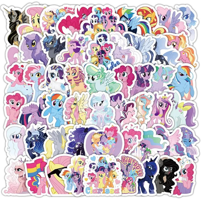 My Little Pony Anime Sticker Pack - 100pcs for Luggage, Phone, Car, Laptop, Scooter, Fridge (ONLINE ORDER ONLY)