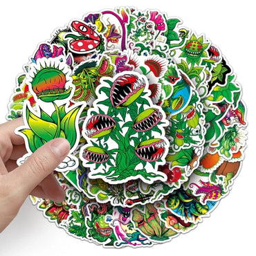 10/50Pcs Cannibal Flower Graffiti Waterproof Skateboard Travel Suitcase Phone Laptop Luggage Stickers DIY Kids Girl Toy (Online Order Only)
